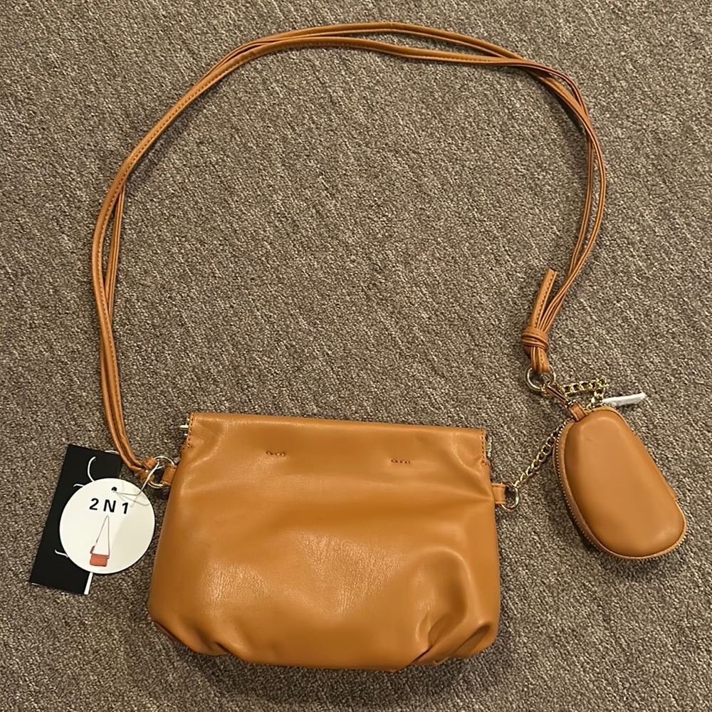 Le Miel Tan Purse 2 N 1 Vegan Purse *New w/ Tag*